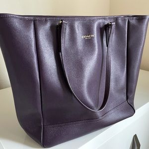 Coach Saffiano North/South Leather Tote